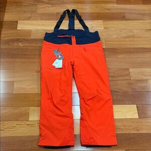 NWT Salomon Brilliant Suspenders Fiery Red Insulated Ski Winter Pants‎ Size 2XL